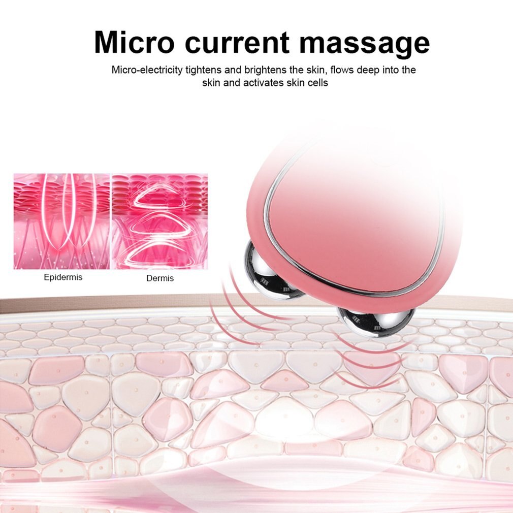 Portable Facial Micro-current Beauty Instrument For Lifting Thinning And Reducing Edema With Double Roller Massager Portable Facial Micro-current Beauty Instrument For Lifting Thinning And Reducing Edema With Double Roller Massager